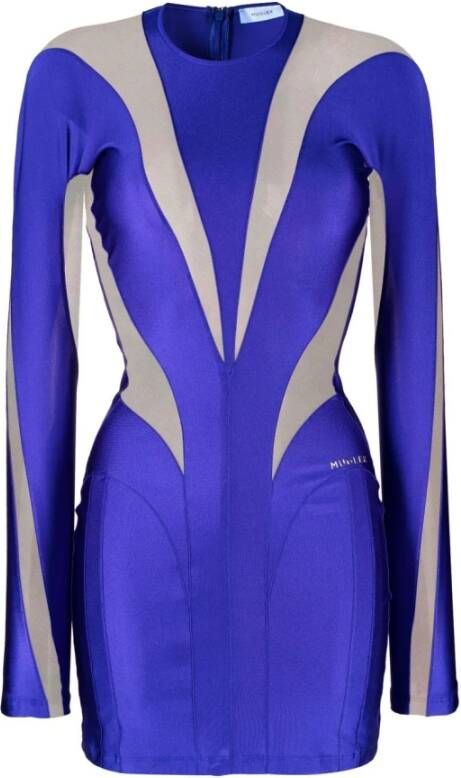 Mugler Dresses Purple Paars Dames
