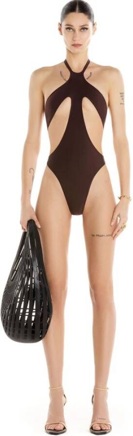Mugler Eendelig badpak Brown Dames