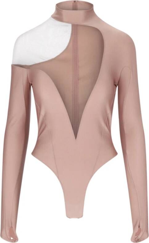 Mugler Roze Top met Body Pink Dames