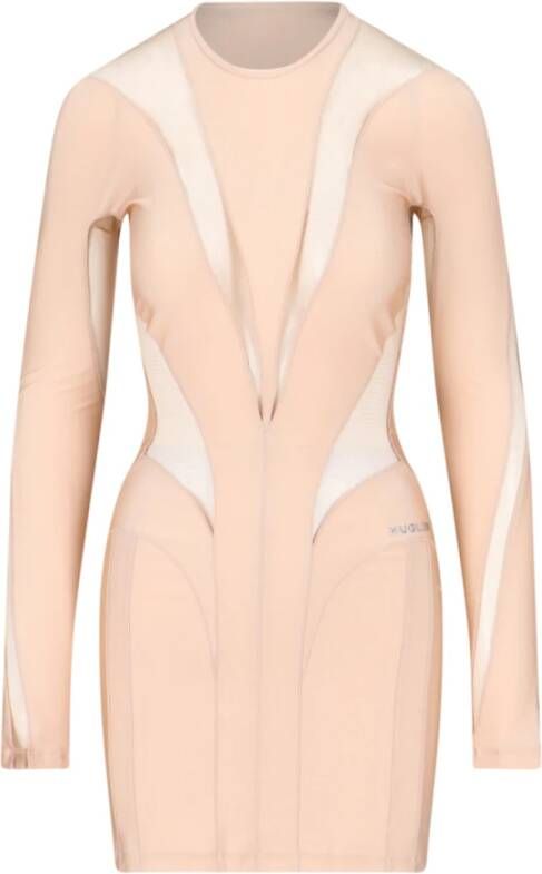Mugler Blauwe Skinny Broeken Pink Dames