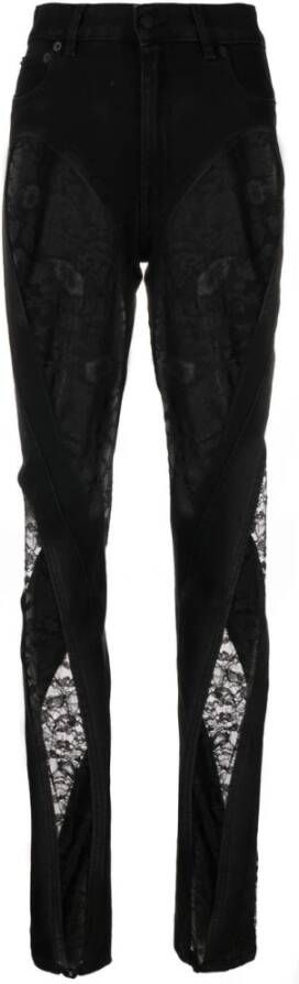 Mugler Slim-fit Trousers Zwart Dames