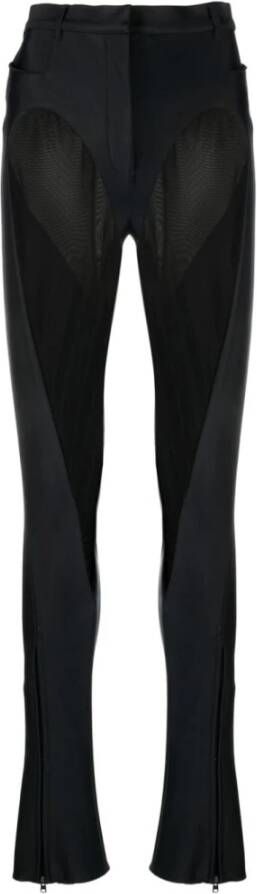 Mugler Slim-fit Trousers Zwart Dames