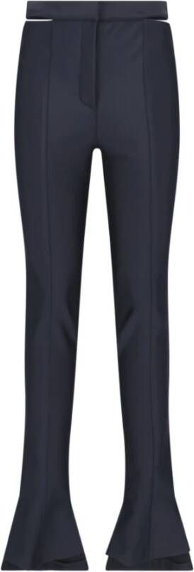 Mugler Broek met uitsnijdingen en uitlopende manchetten Black Dames