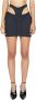 Mugler Stretch Minirok met Heupuitsparingen Zwart Dames - Thumbnail 1