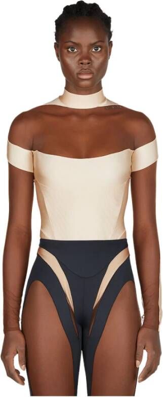 Mugler Tops Beige Dames