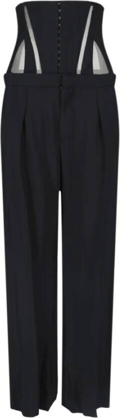 Mugler Wide Trousers Zwart Dames