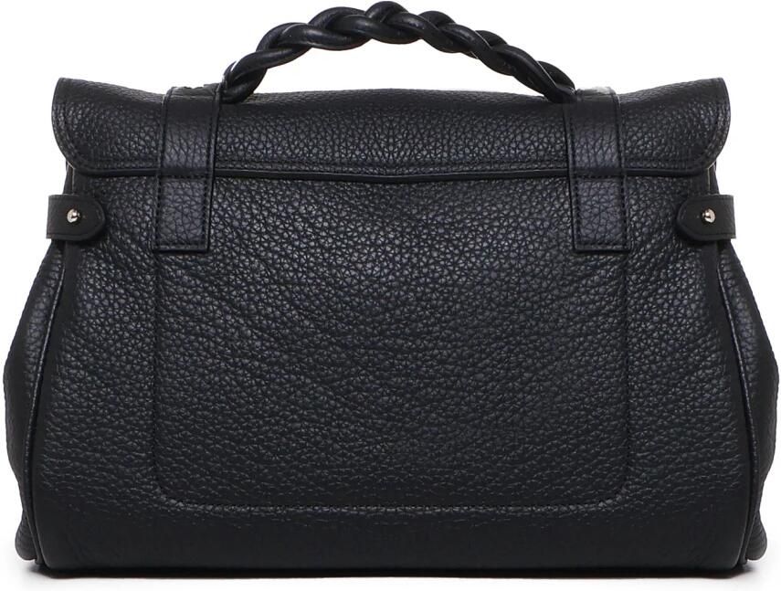 Mulberry Gevlochten Handvat Zwarte Leren Tas Black Dames - Foto 4