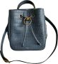 Mulberry Pre-owned Bucket Bag Croc trykt Blauw Dames - Thumbnail 1
