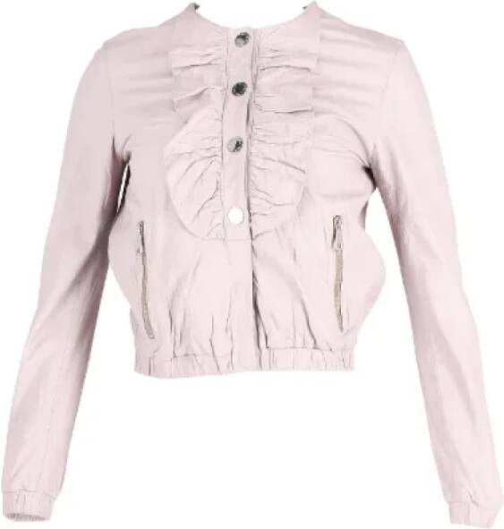 Mulberry Pre-owned Leather outerwear Roze Dames