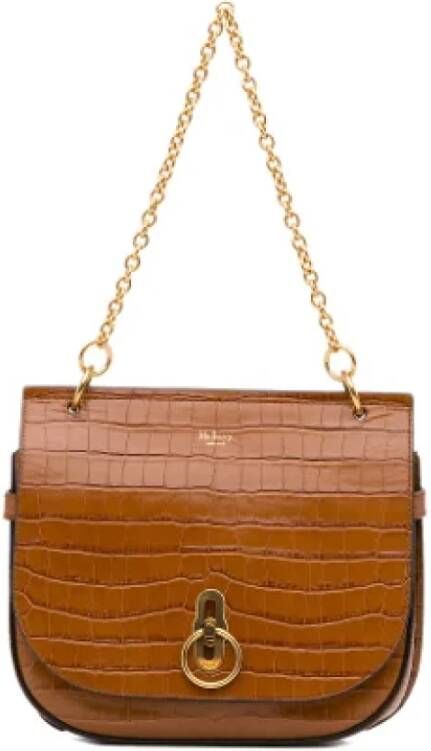 Mulberry Pre-owned Leather shoulder-bags Bruin Dames