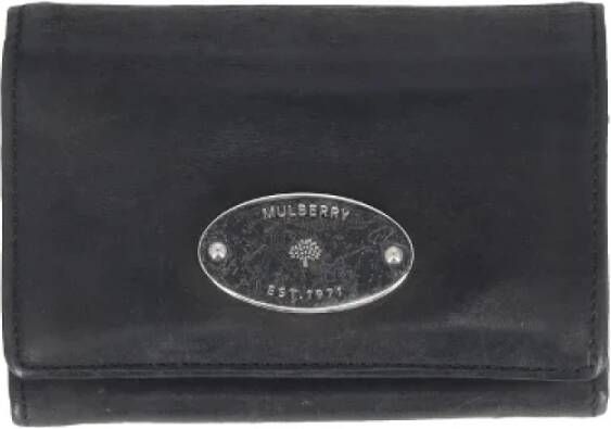 Mulberry Pre-owned Leather wallets Zwart Dames