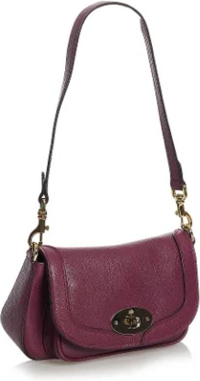 Mulberry Pre-owned Pre-owned Leather shoulder-bags Paars Dames