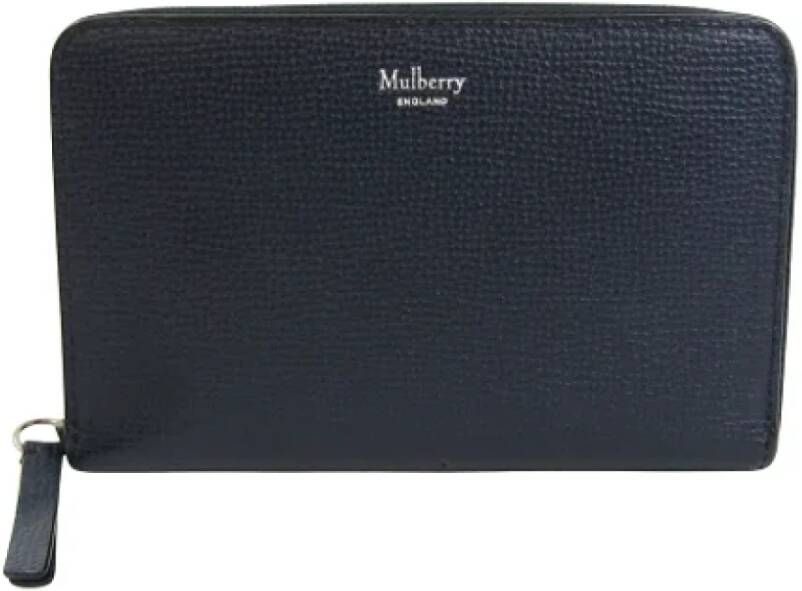Mulberry Pre-owned Leather wallets Blauw Dames