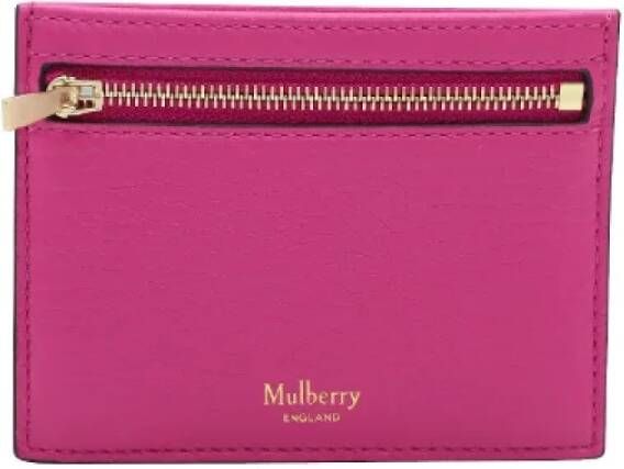 Mulberry Pre-owned Leather wallets Roze Dames