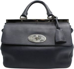 Mulberry Pre-owned Pre-owned Suffolk Blue Handbag Zwart Dames