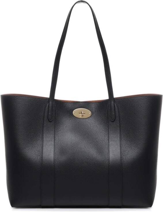 Mulberry Shoppers Bayswater Tote Small Classic Grain in zwart