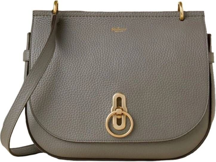 Mulberry Soft Amberley Satchel Charcoal Grijs Unisex