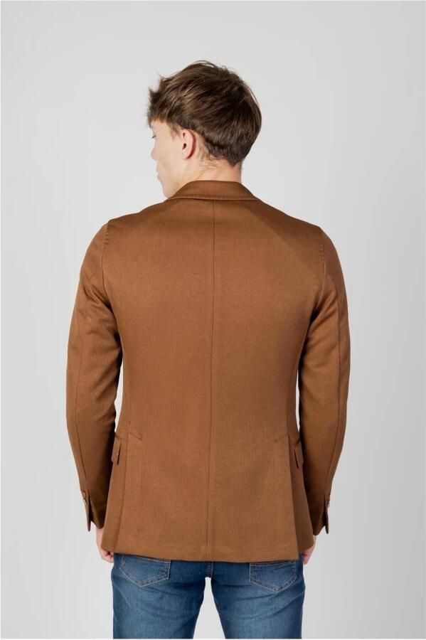 Mulish Bruine Geknoopte Blazer voor Mannen Brown Heren