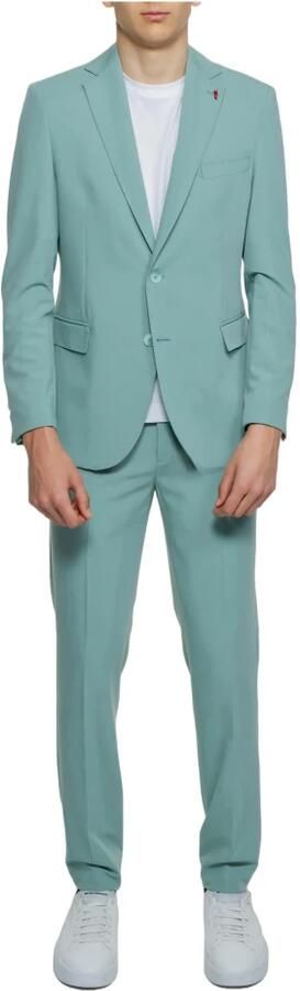 Mulish Groen Lapel Kraag Pak voor Mannen Green Heren - Foto 3