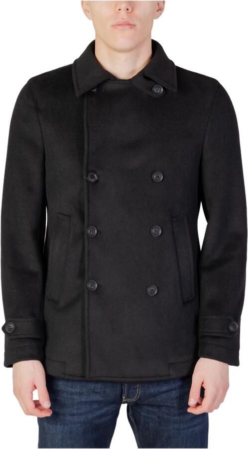 Mulish Klassieke Zwarte Peacoat voor Mannen Black Heren - Foto 3