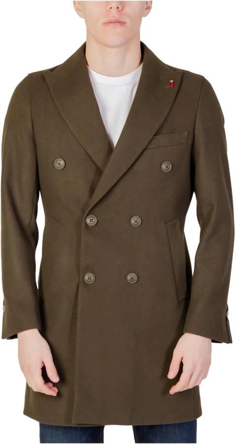 Mulish Stijlvolle Groene V-hals Jas Green Heren - Foto 3