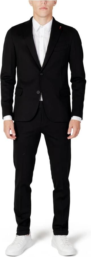 Mulish Zwart V-hals knoop pak Black Heren - Foto 3