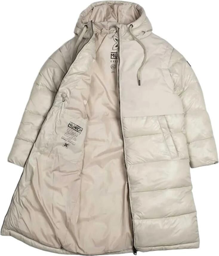 Munich Beige Dames Pufferjas Beige Dames