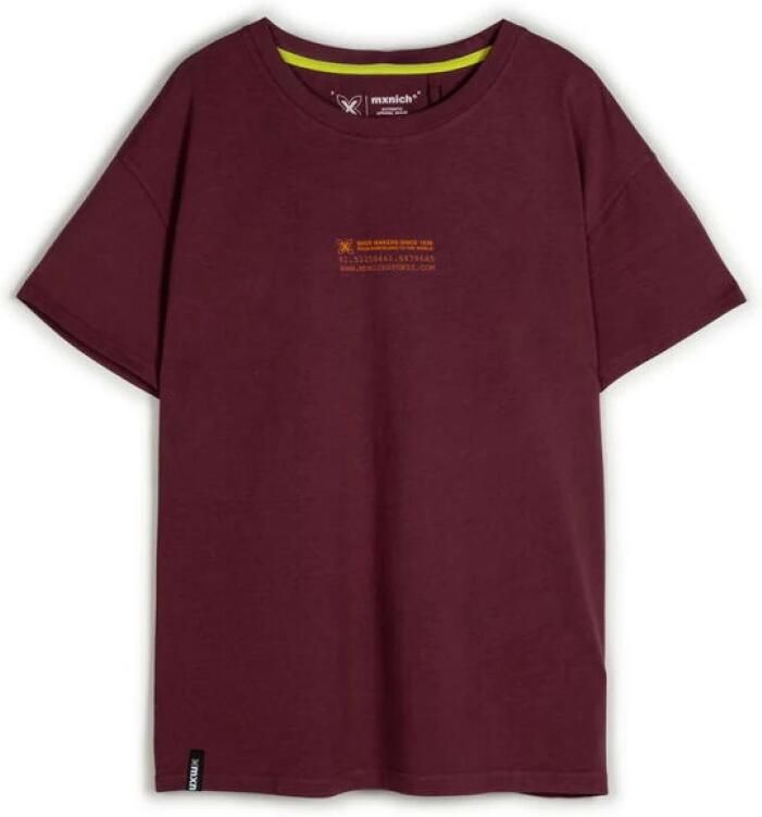 Munich Bordeaux Bedrukt Oversize Urban T-shirt Red Heren - Foto 3