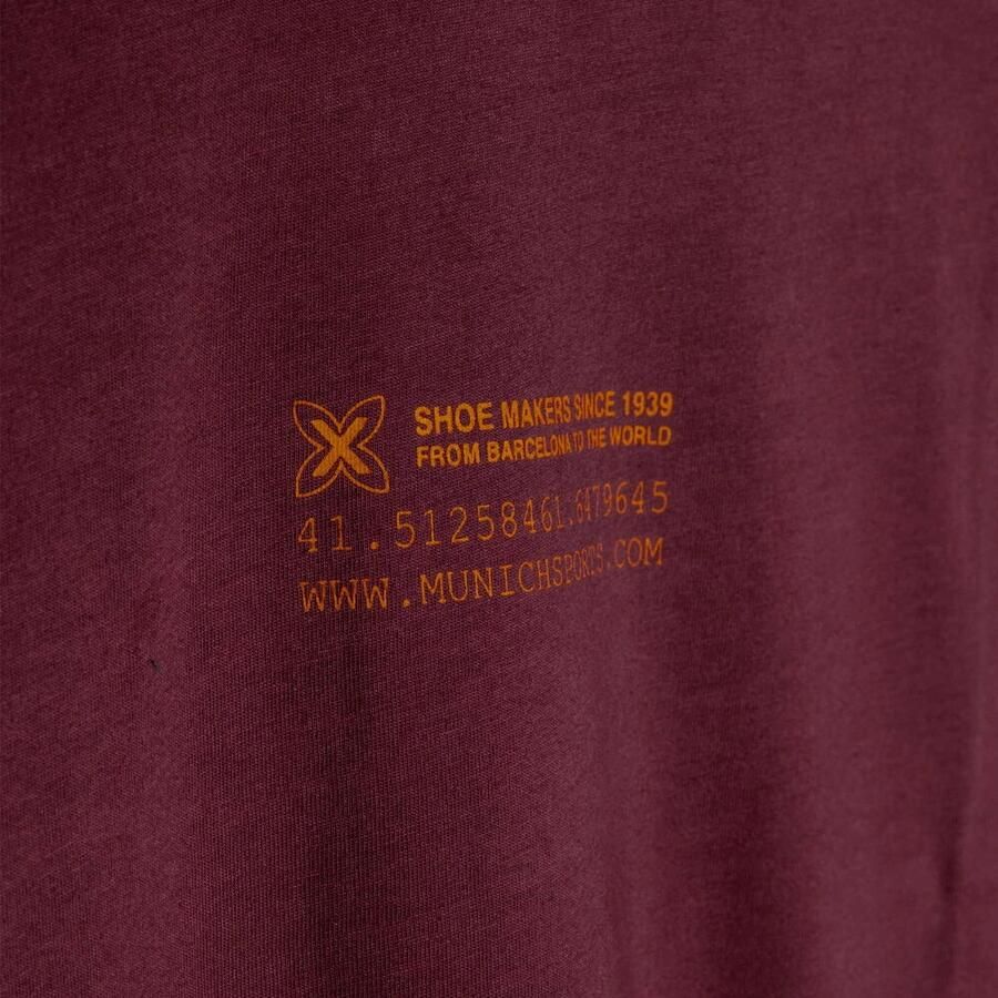 Munich Bordeaux Bedrukt Oversize Urban T-shirt Red Heren