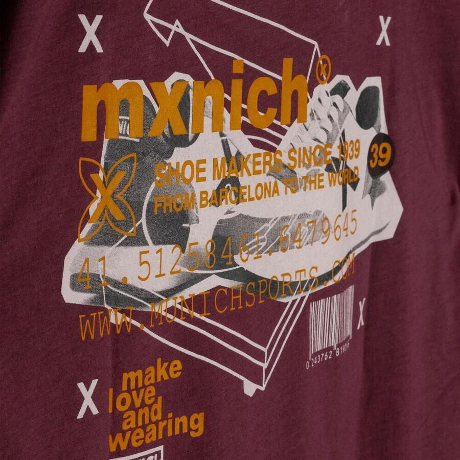 Munich Bordeaux Bedrukt Oversize Urban T-shirt Red Heren - Foto 2