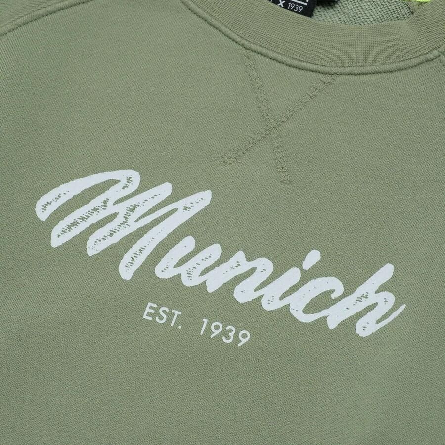 Munich Casual Urban Sweatshirt Zacht Gewassen Katoen Green Heren