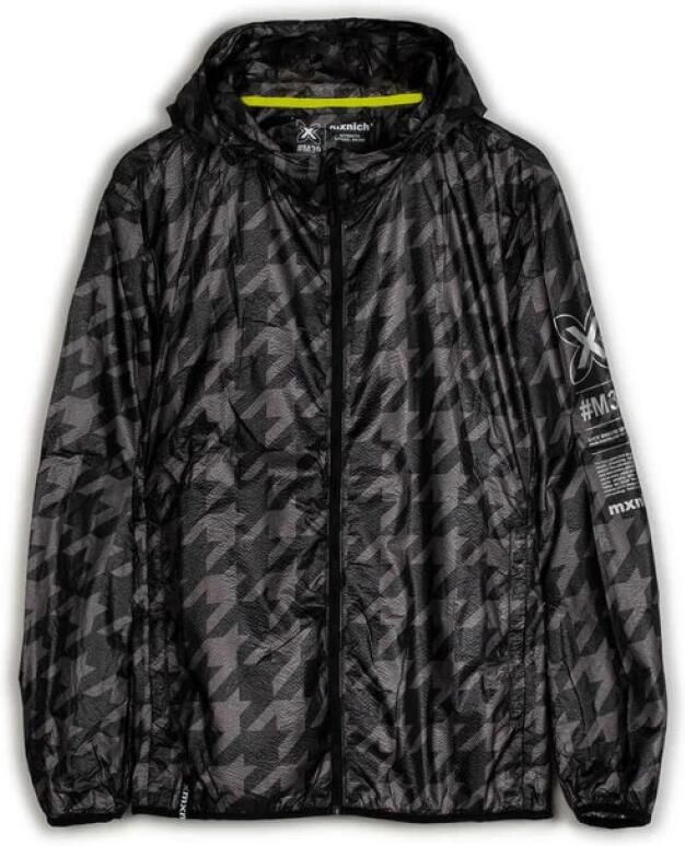 Munich Flash Streetwear Windbreaker met Houndstooth Print Black Heren - Foto 4