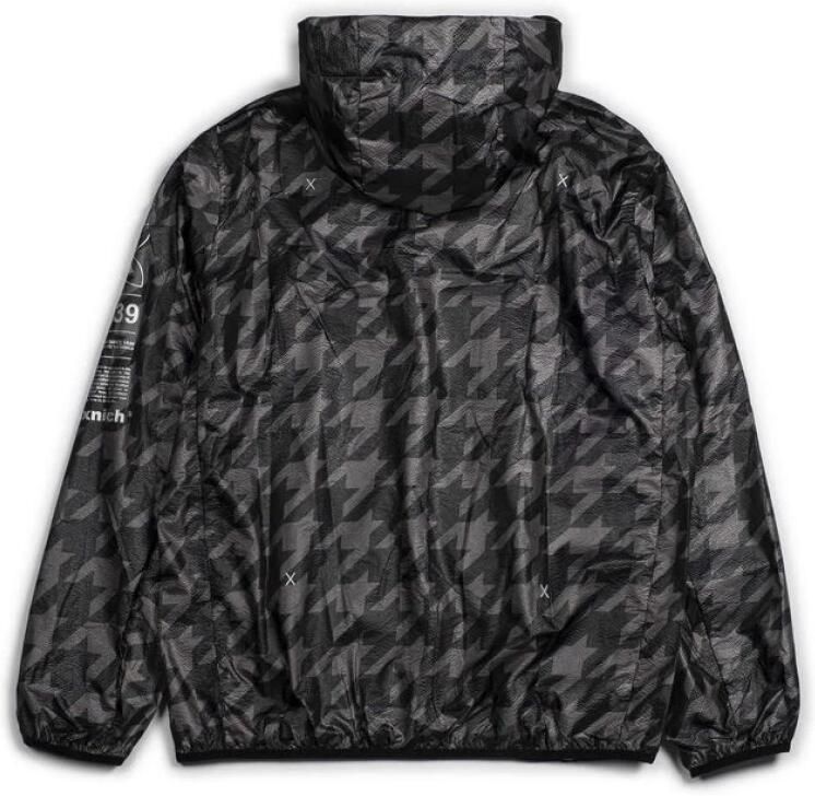 Munich Flash Streetwear Windbreaker met Houndstooth Print Black Heren - Foto 2