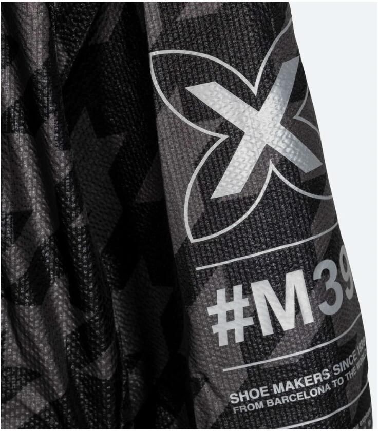 Munich Flash Streetwear Windbreaker met Houndstooth Print Black Heren