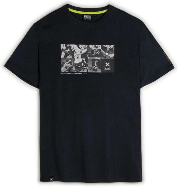 Munich Gedrukt T-shirt Casual Stijl Vintage Look Black Heren - Foto 3