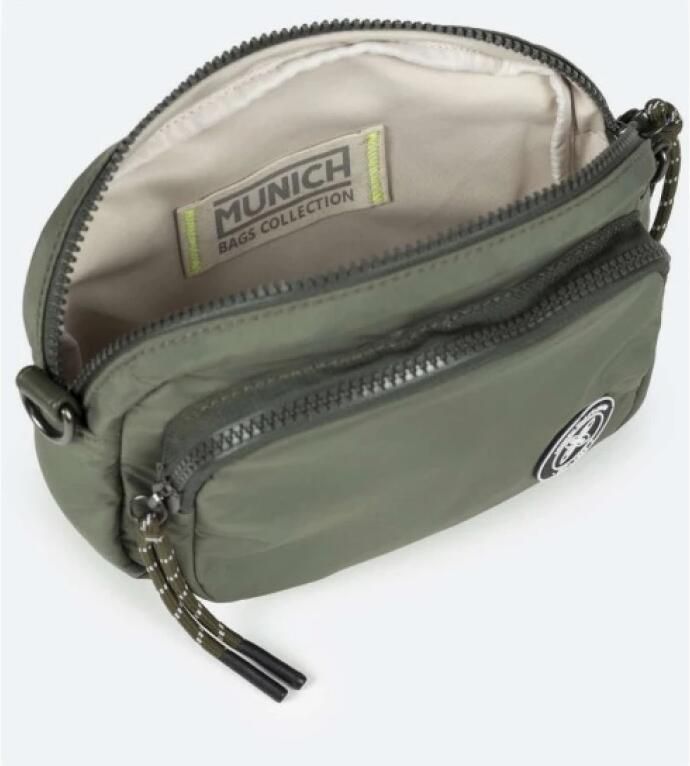 Munich Platte Crossbody Cameratas Green Dames