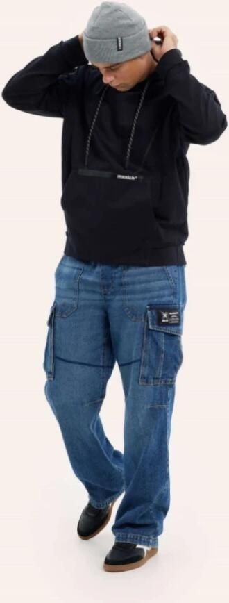 Munich Streetwear Oversized Hoodie Zwart Black Heren - Foto 6