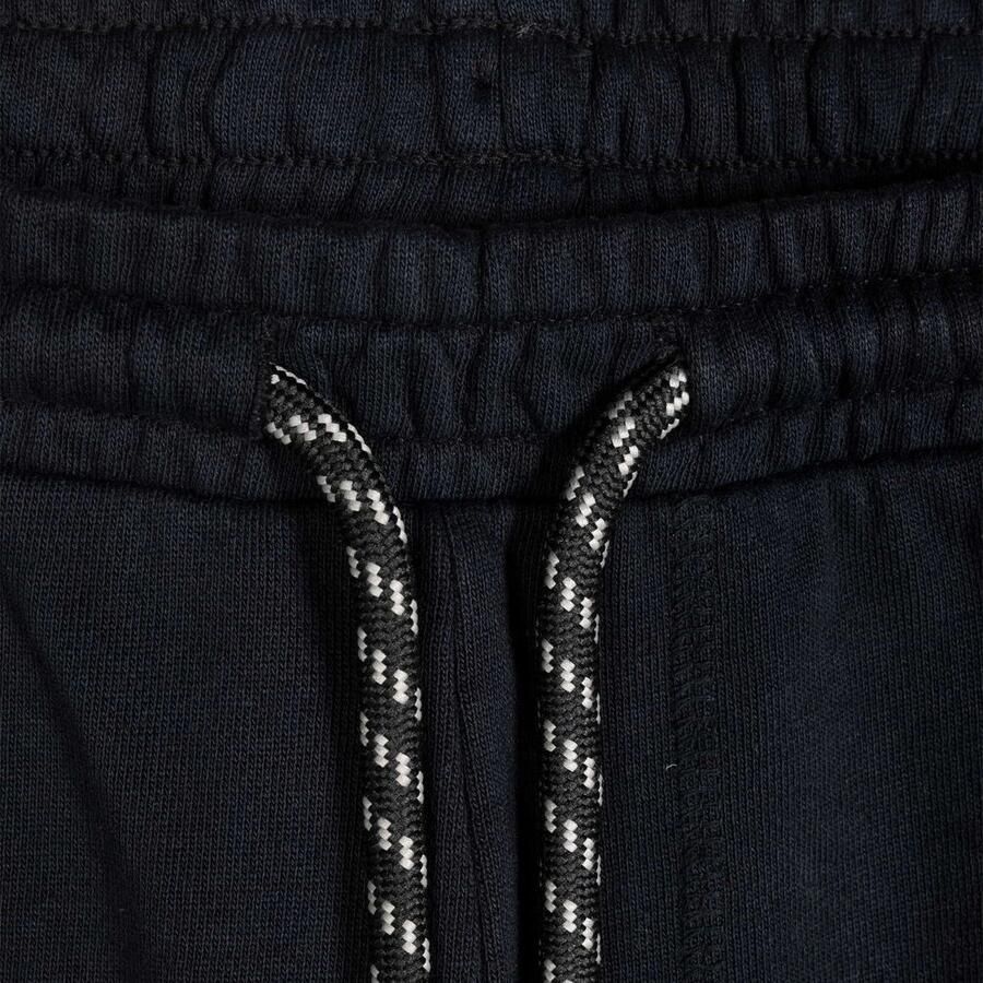 Munich Slim Fit Katoenen Sweatpants met Geribbelde Boorden Black Heren
