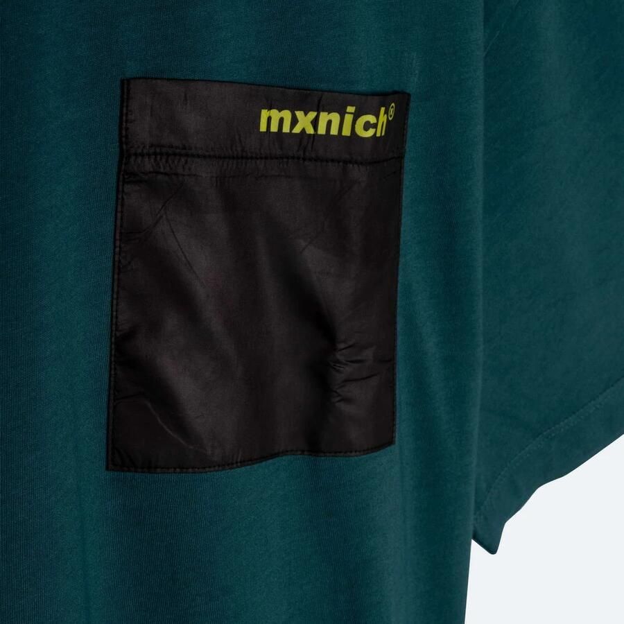 Munich Stedelijke Bedrukt T-shirt in Petroleum Green Heren