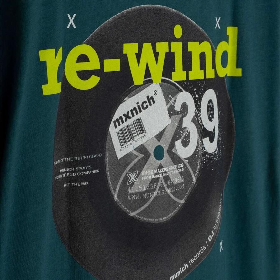 Munich Stedelijke Bedrukt T-shirt in Petroleum Green Heren - Foto 2