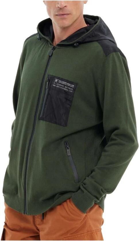 Munich Stijlvolle Zip-Through Cardigan Green Heren - Foto 4