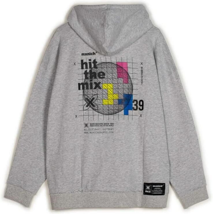Munich Streetwear Oversized Hoodie Grijs Gray Heren - Foto 3