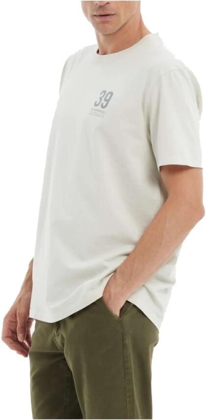 Munich Vintage Bedrukt T-shirt Off White Heren - Foto 8