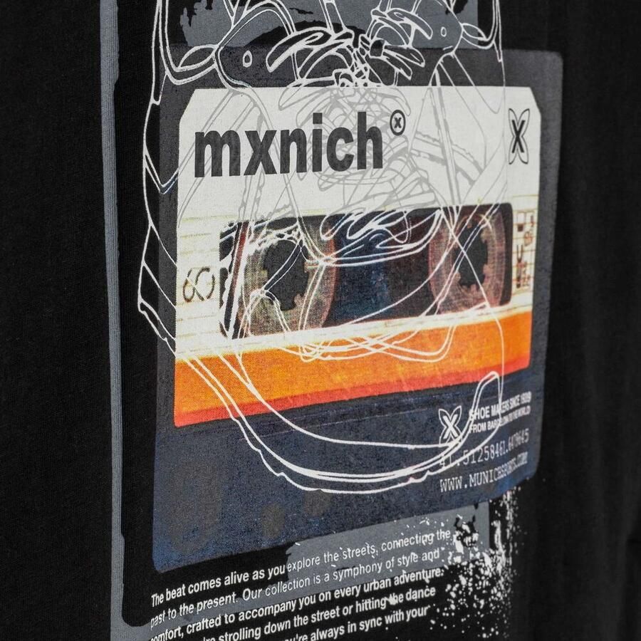 Munich Urban Oversize Bedrukt T-shirt Zwart Black Heren - Foto 2