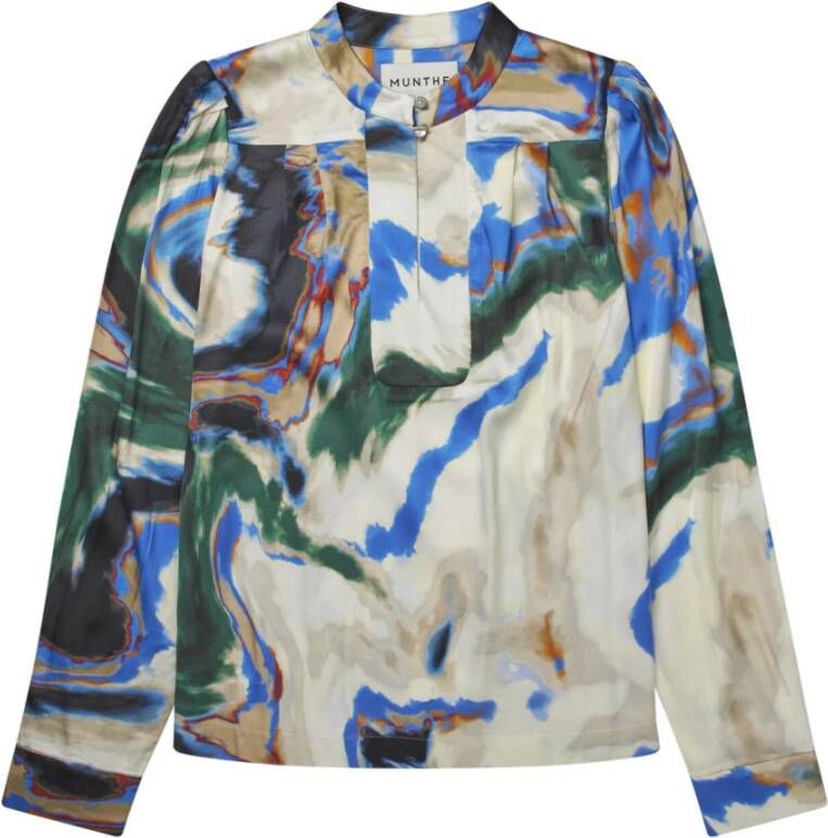 Munthe Blouse overhemd Blauw Dames