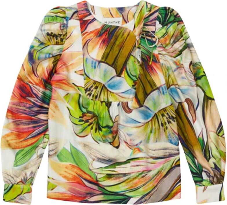 Munthe Euphoric Kit Blouse Beige Green Dames