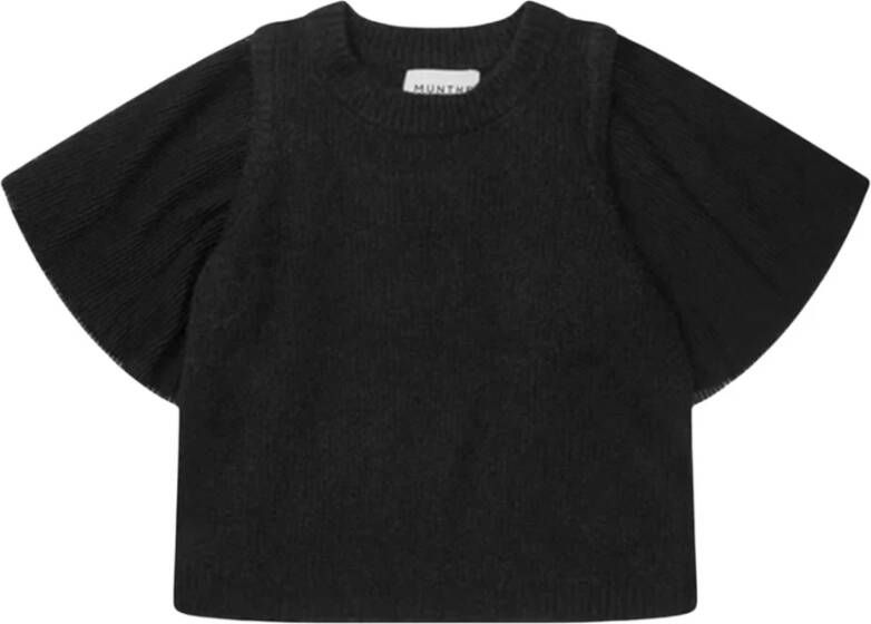 Munthe Jikolaz Blouse Ronde Halslijn Black Dames