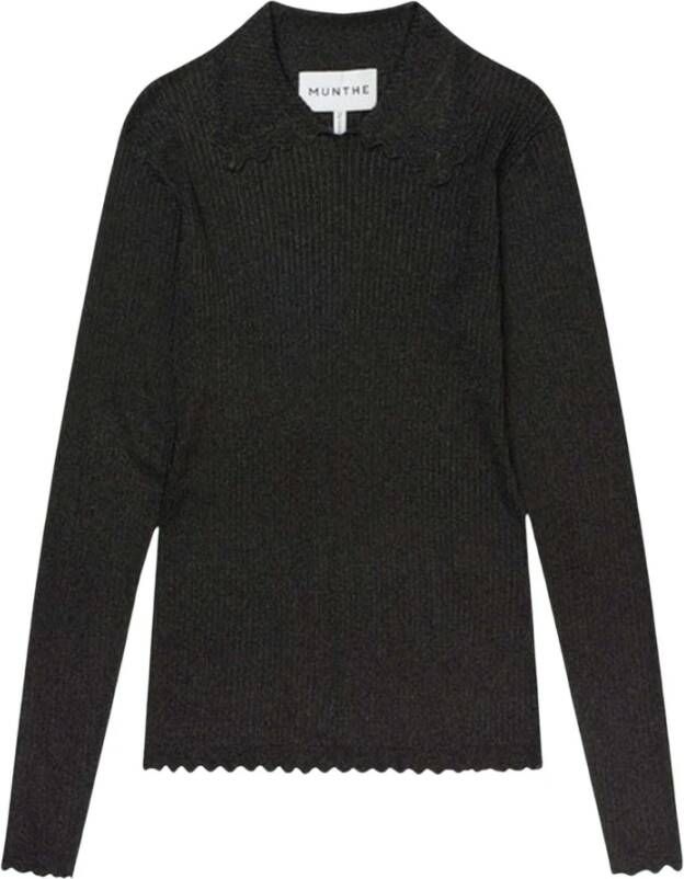 Munthe Vrouwelijke Ribblouse Black Dames