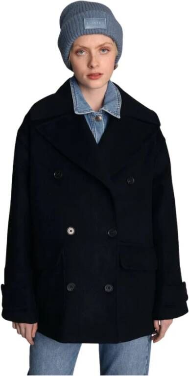 Munthe Double-Breasted Coats Blauw Dames