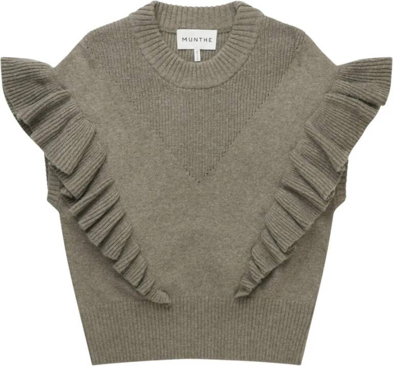 Munthe Sleeveless Knitwear Groen Dames